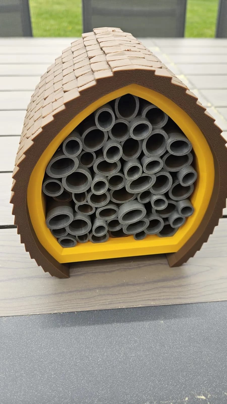 Hôtel à insectes de jardin — création imprimée en 3D par Info & 3D Concept