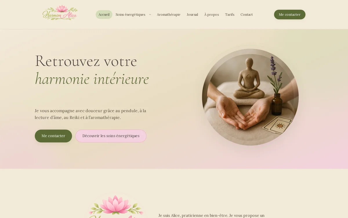 Aperçu du site internet HarmonAlice